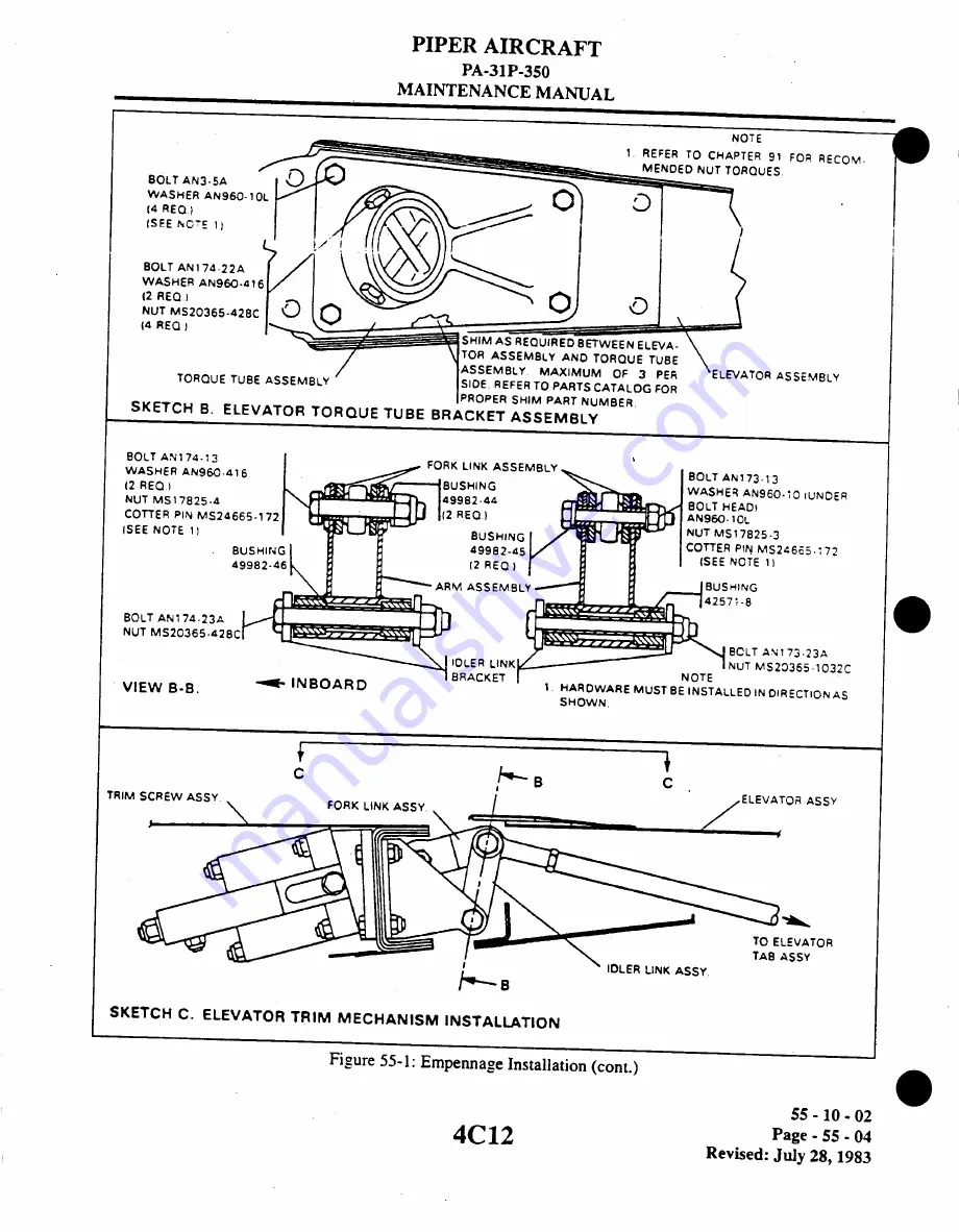 Piper Aircraft Corporation MOJAVE PA-31 P-350 Maintenance Manual Download Page 880