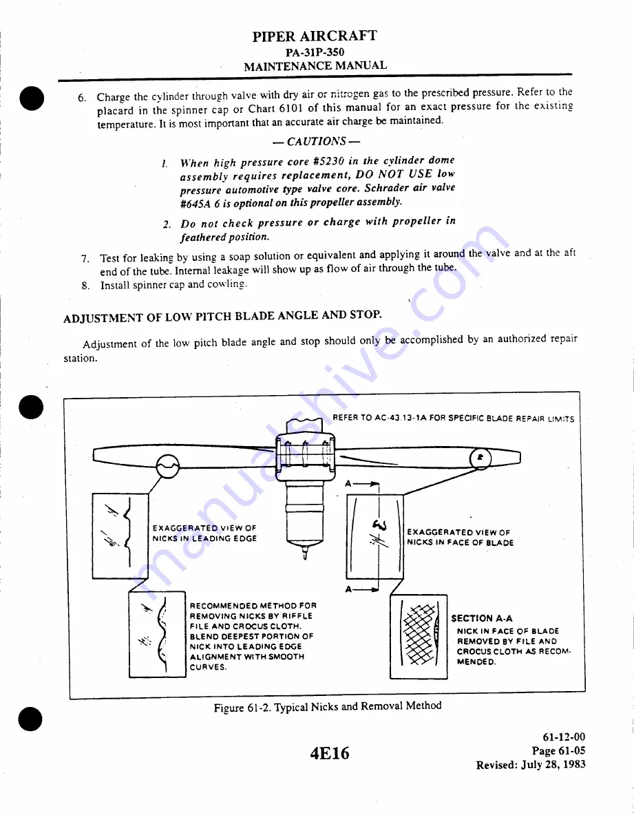 Piper Aircraft Corporation MOJAVE PA-31 P-350 Maintenance Manual Download Page 932