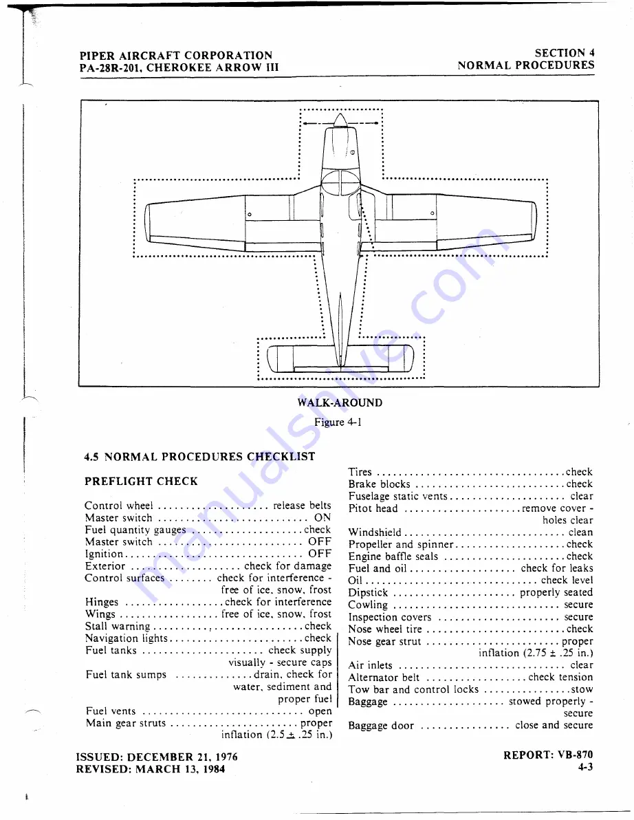 Piper Arrow PA-28R-201 Information Manual Download Page 49