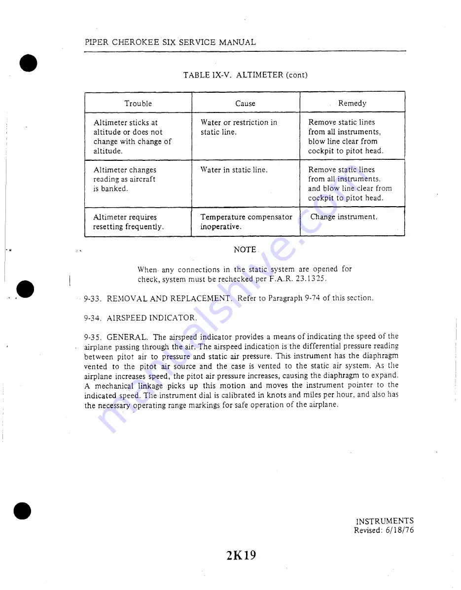 Piper Cherokee LANCE Service Manual Download Page 503