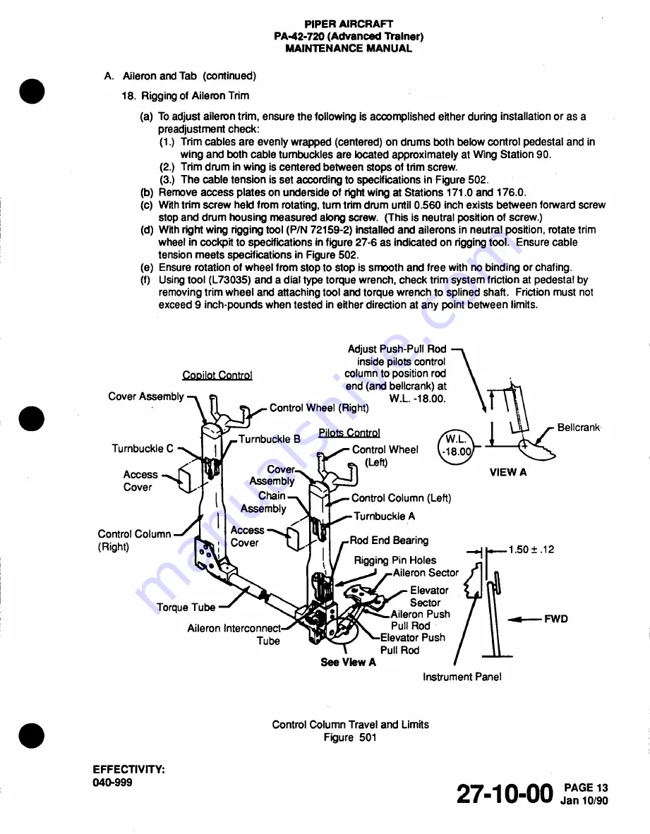 Piper Cheyenne IIIA Airplane Maintenance Manual Download Page 311