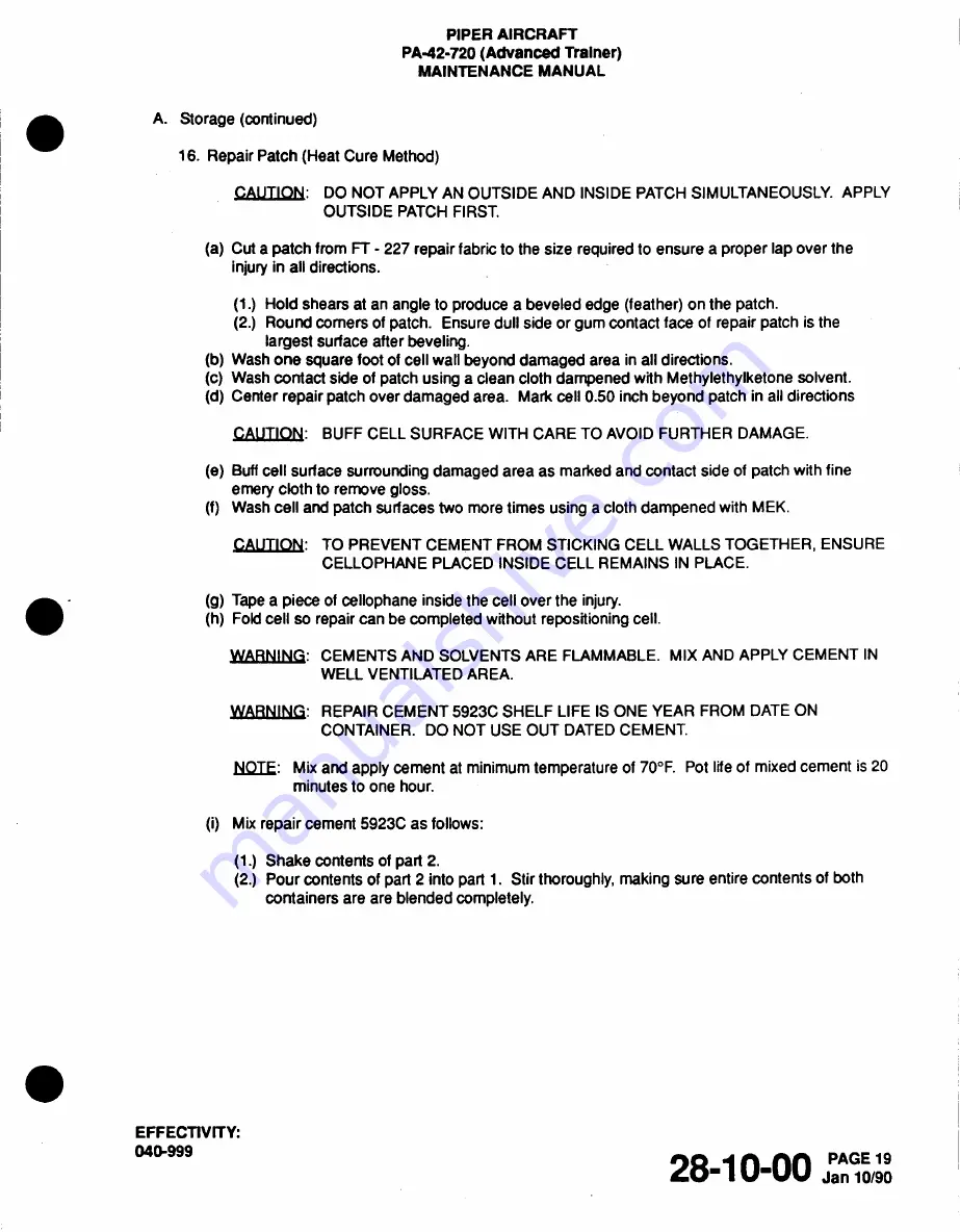 Piper Cheyenne IIIA Airplane Maintenance Manual Download Page 390