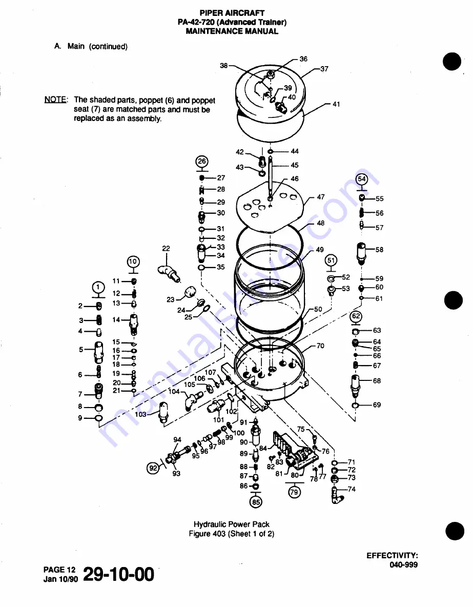 Piper Cheyenne IIIA Airplane Maintenance Manual Download Page 446