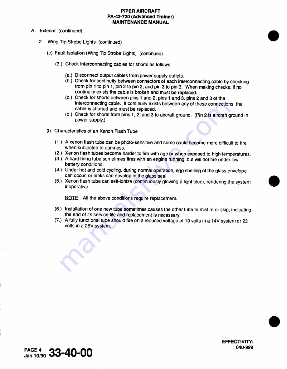 Piper Cheyenne IIIA Airplane Maintenance Manual Download Page 652