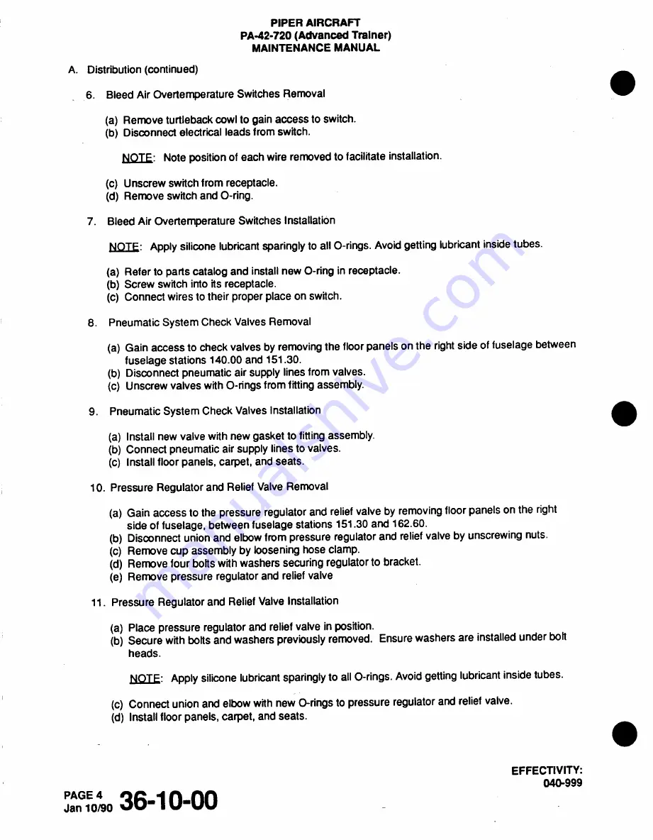 Piper Cheyenne IIIA Airplane Maintenance Manual Download Page 687