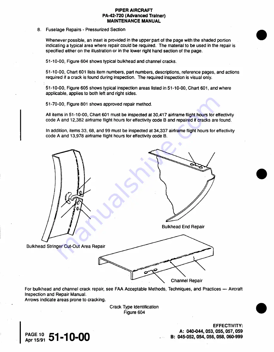 Piper Cheyenne IIIA Airplane Maintenance Manual Download Page 716