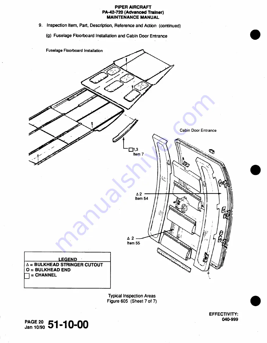 Piper Cheyenne IIIA Airplane Maintenance Manual Download Page 726