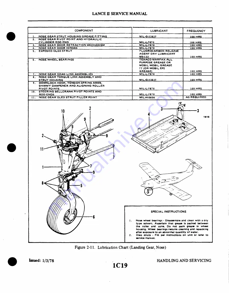 Piper Lance II Service Manual Download Page 67