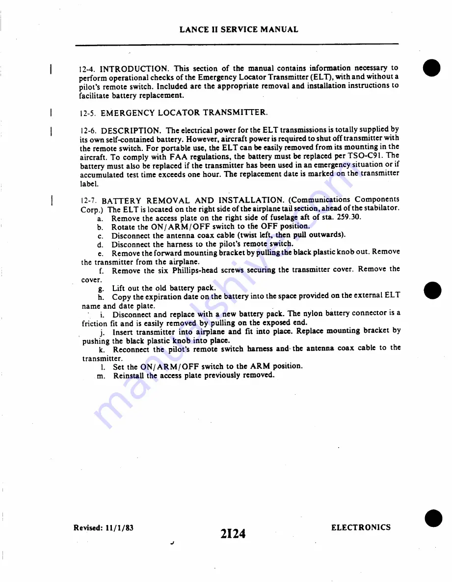 Piper Lance II Service Manual Download Page 504