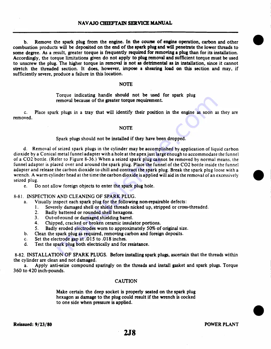 Piper Navajo Chieftain PA-31-350 Service Manual Download Page 495