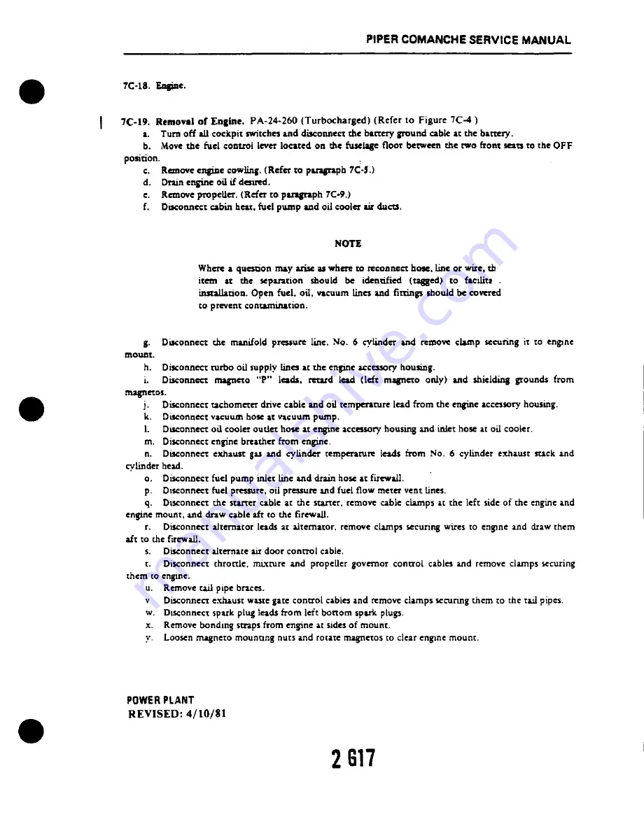 Piper PA-24 Comanche Service Manual Download Page 573