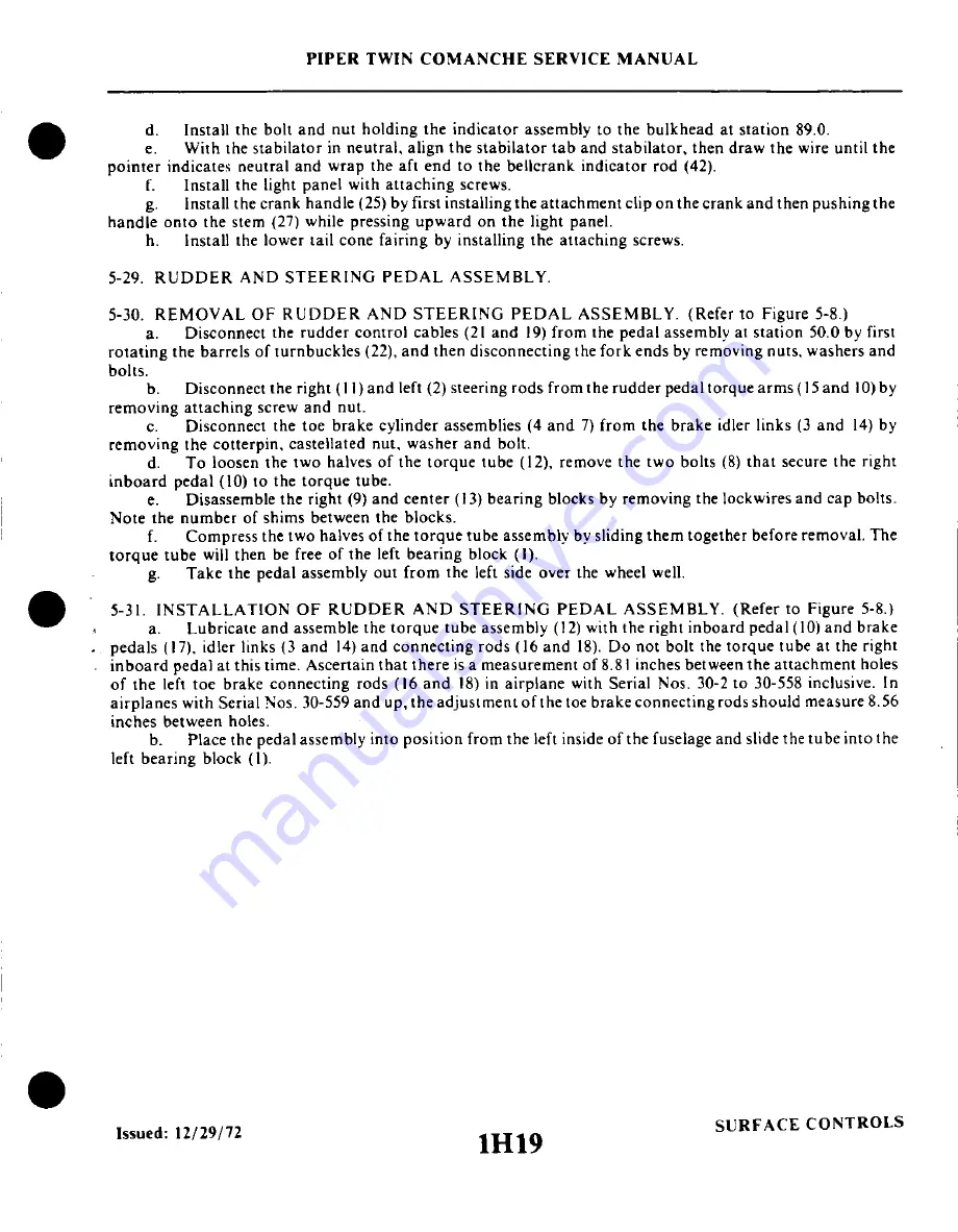 Piper PA-39 Twin Comanche C/R Service Manual Download Page 187