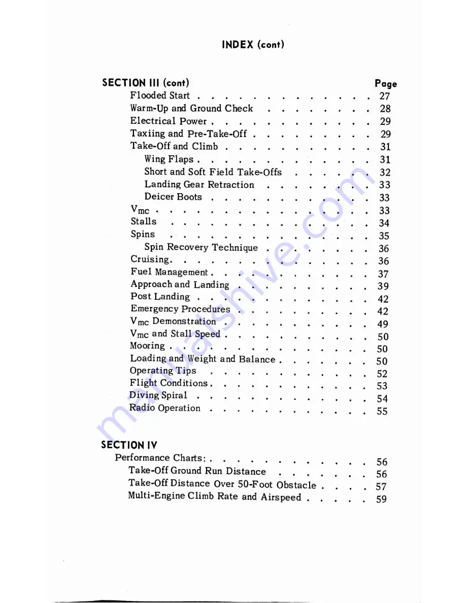 Piper Twin Comanche B Owner'S Handbook Manual Download Page 87