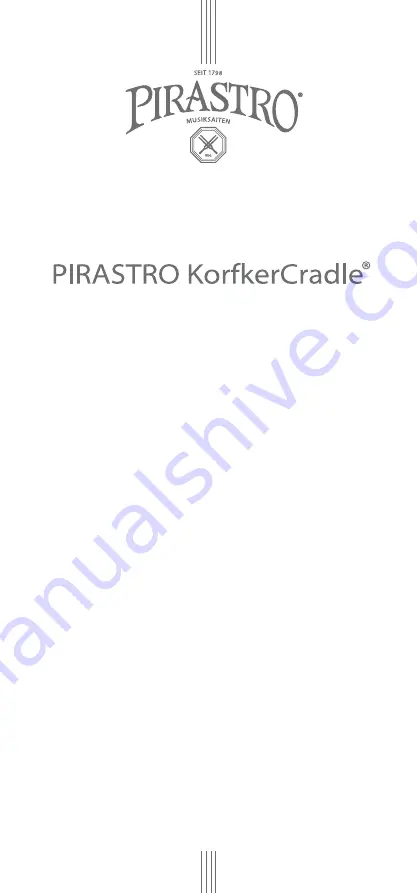 PIRASTRO KorfkerCradle Series Quick Start Manual Download Page 19