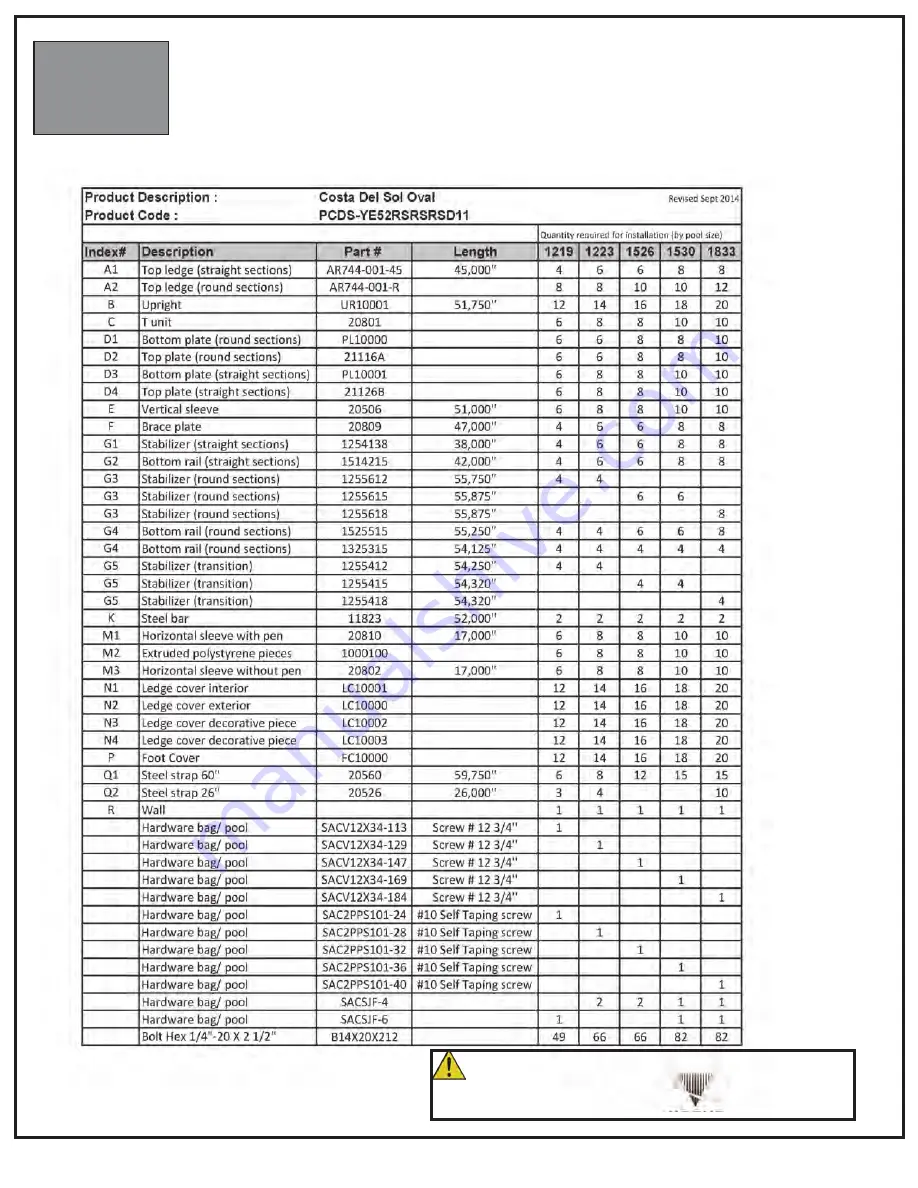 Piscine Solide V35018 Installation Manual Download Page 8