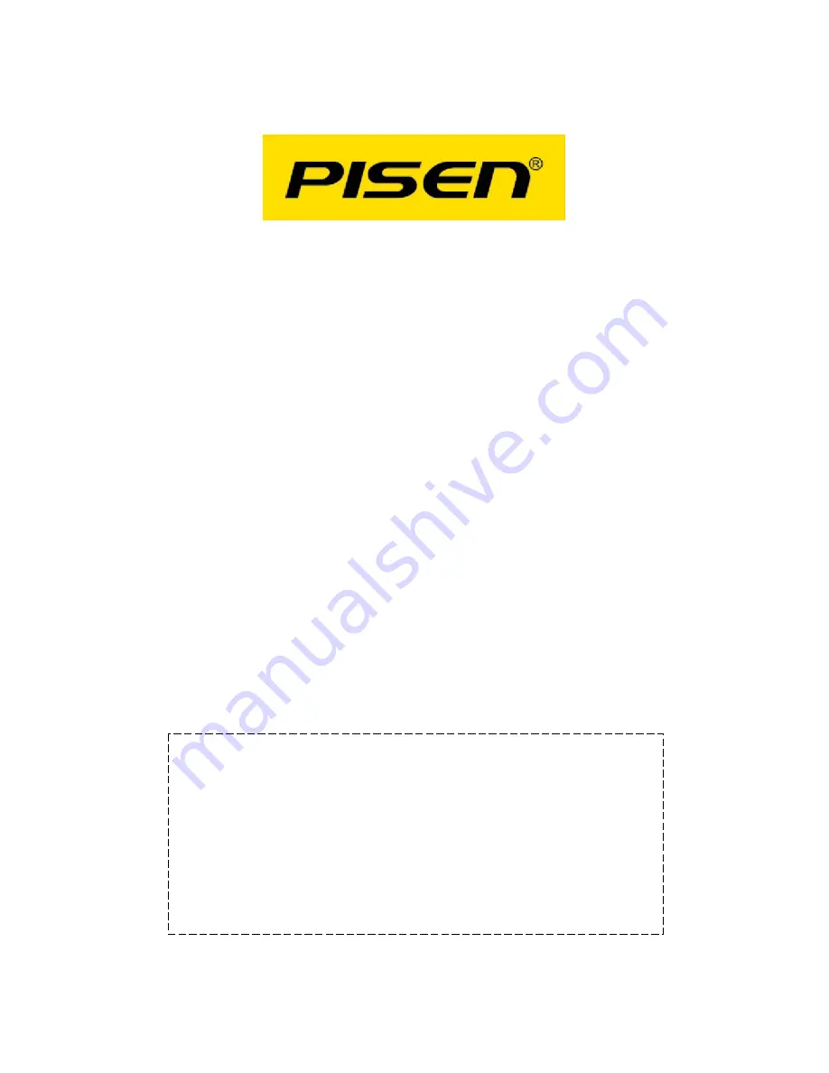 Pisen LE105 Welcome Manual Download Page 1