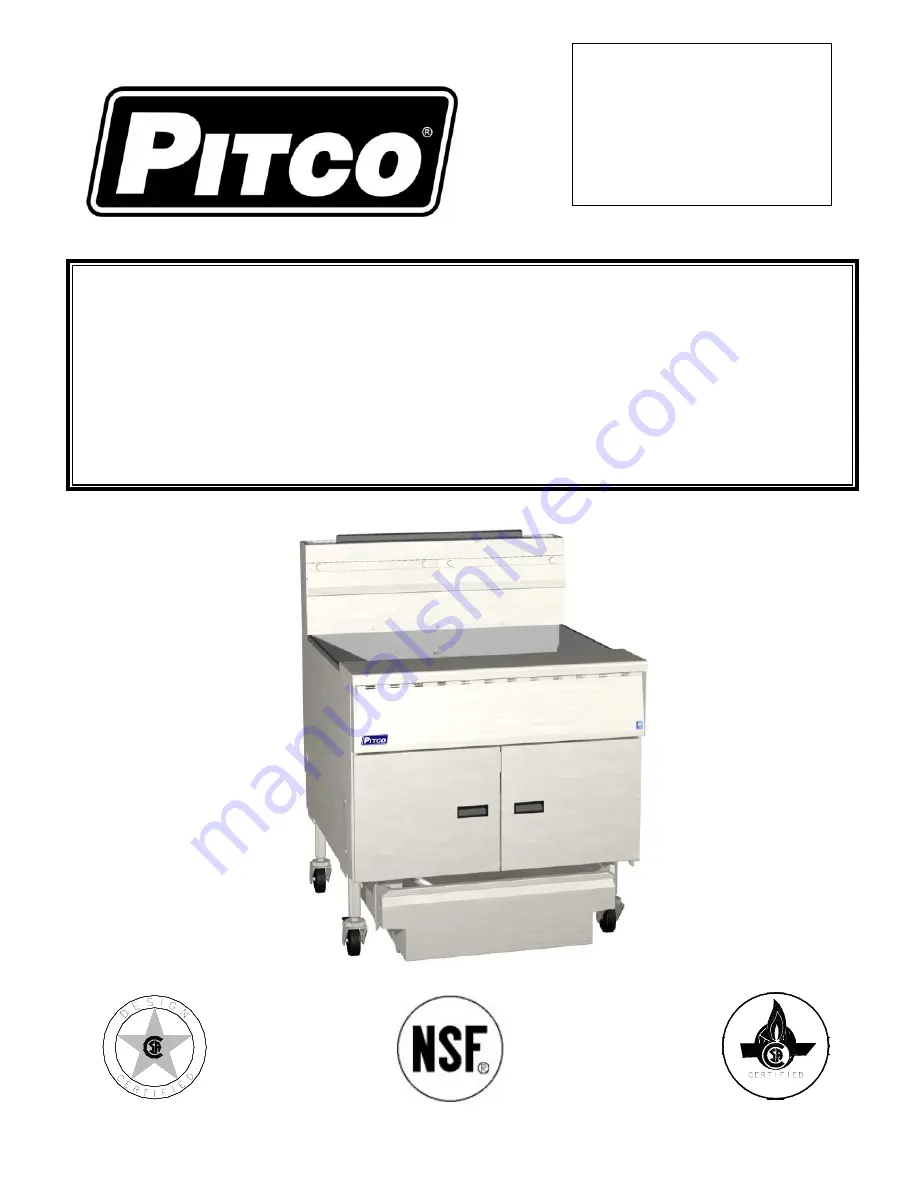 Pitco L20-281 Installation And Operation Manual Download Page 11