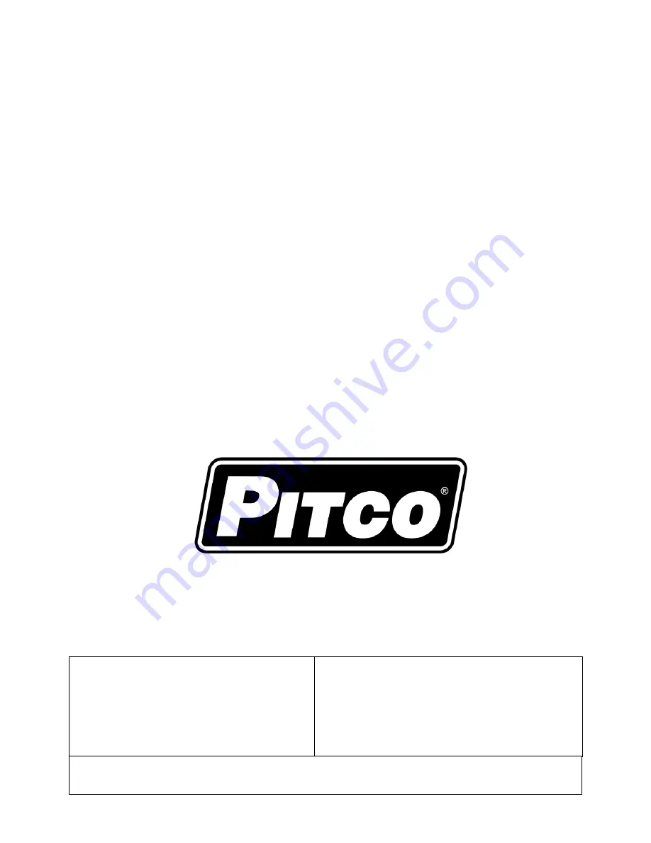 Pitco L20-378 Скачать руководство пользователя страница 36