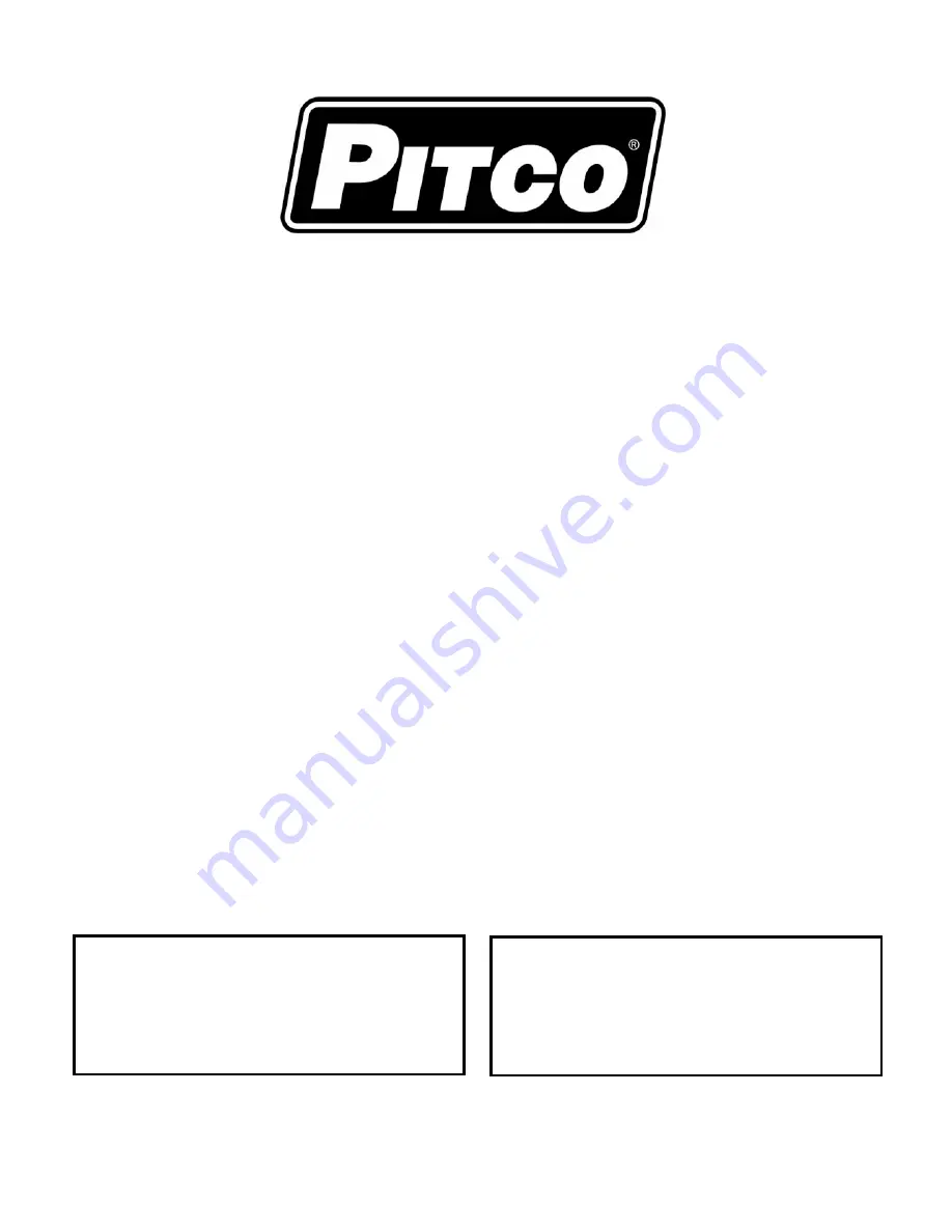 Pitco L80-029 Installation Instructions Manual Download Page 24