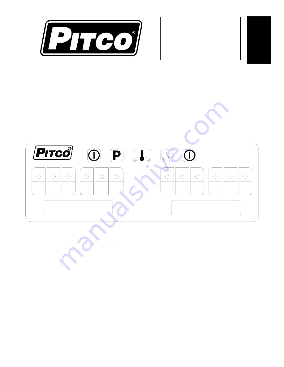 Pitco Solstice I12 60126801 Operation Manual Download Page 1