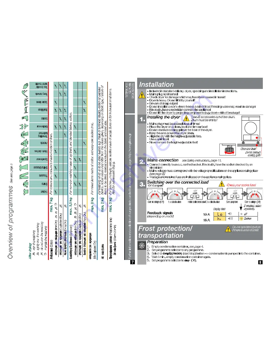 PITSOS wtp60100 Operating And Installation Instruction Download Page 6