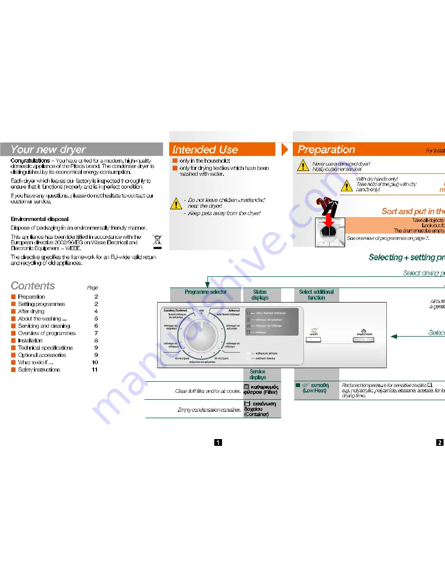 PITSOS WTP86100I Operating And Installation Instructions Download Page 3