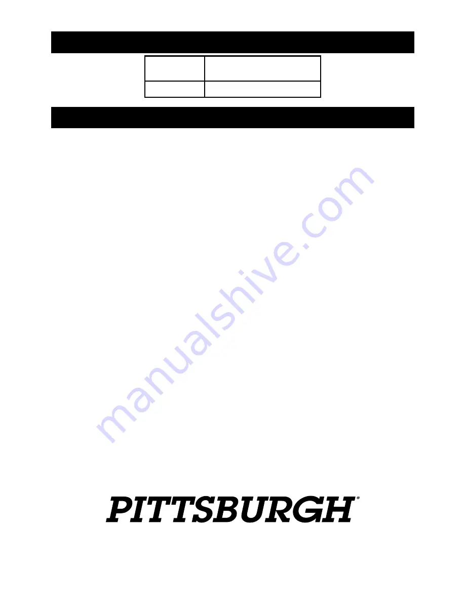 Pittsburgh 63615 Owner'S Manual & Safety Instructions Download Page 2