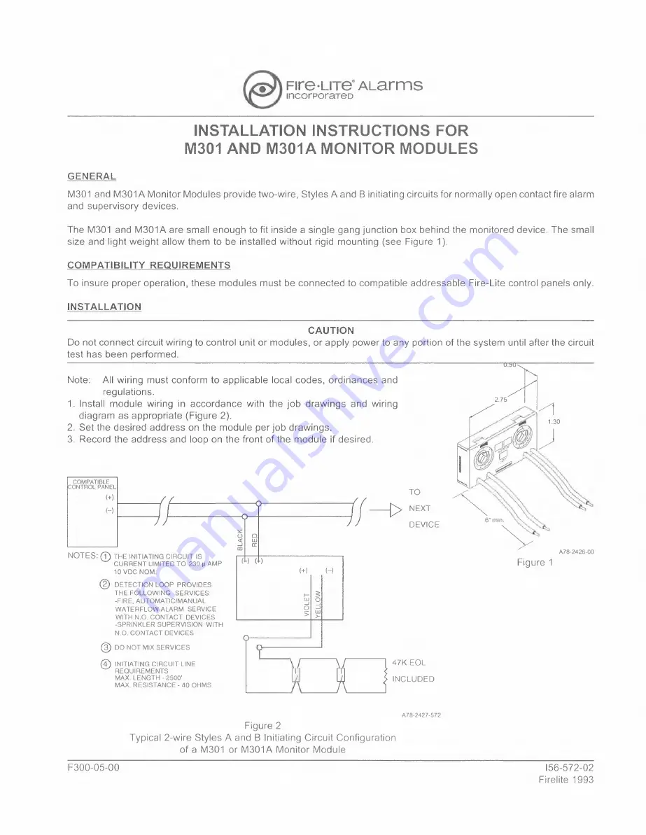 Pittway Fire-Lite Alarms MMF-300 Скачать руководство пользователя страница 3