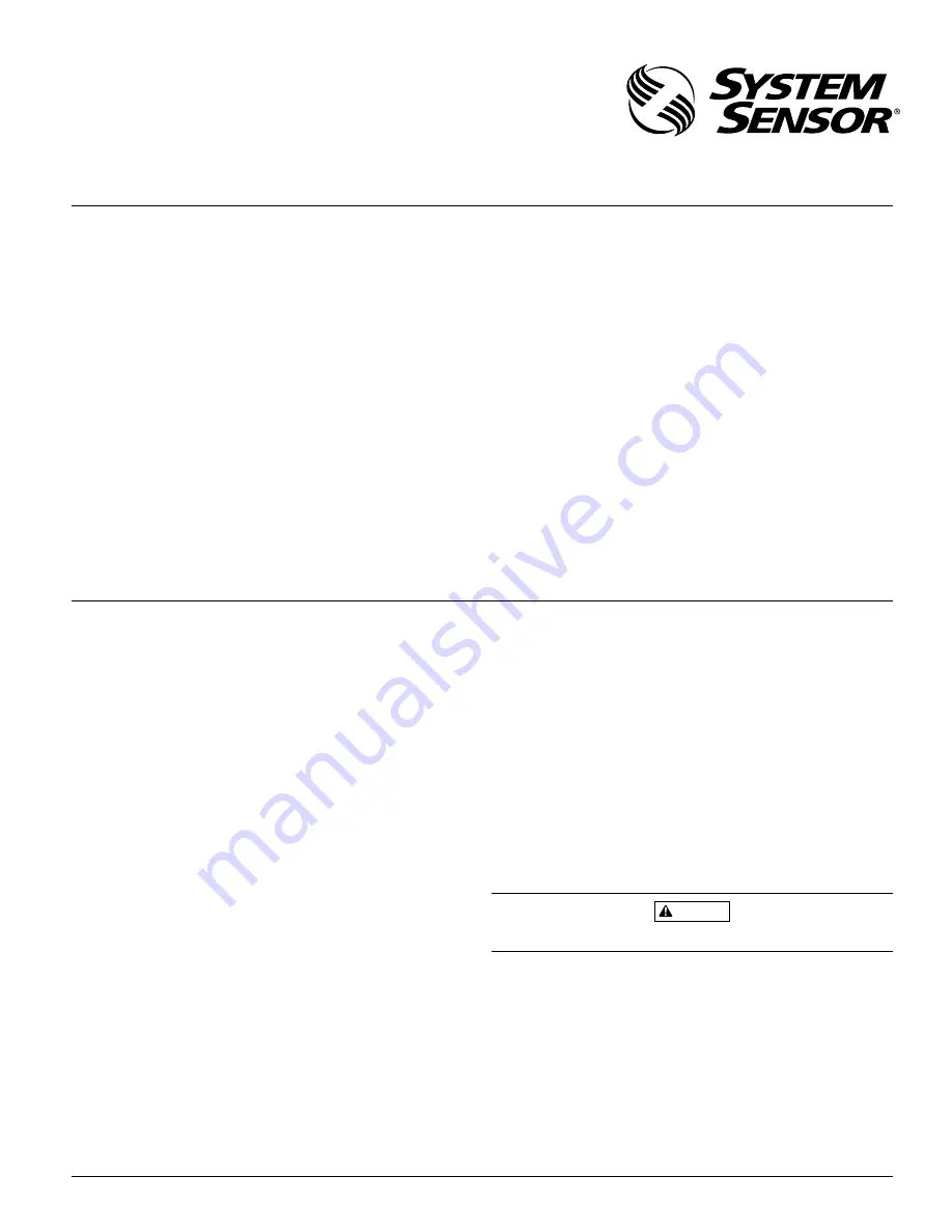 Pittway SYSTEM SENSOR 1551B Installation And Maintenance Instructions Download Page 1