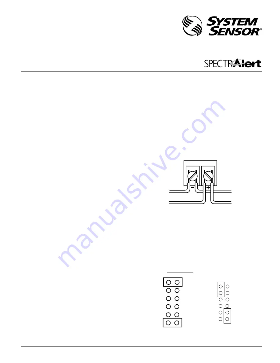 Pittway System Sensor SPECTRAlert SP200 Series Скачать руководство пользователя страница 1