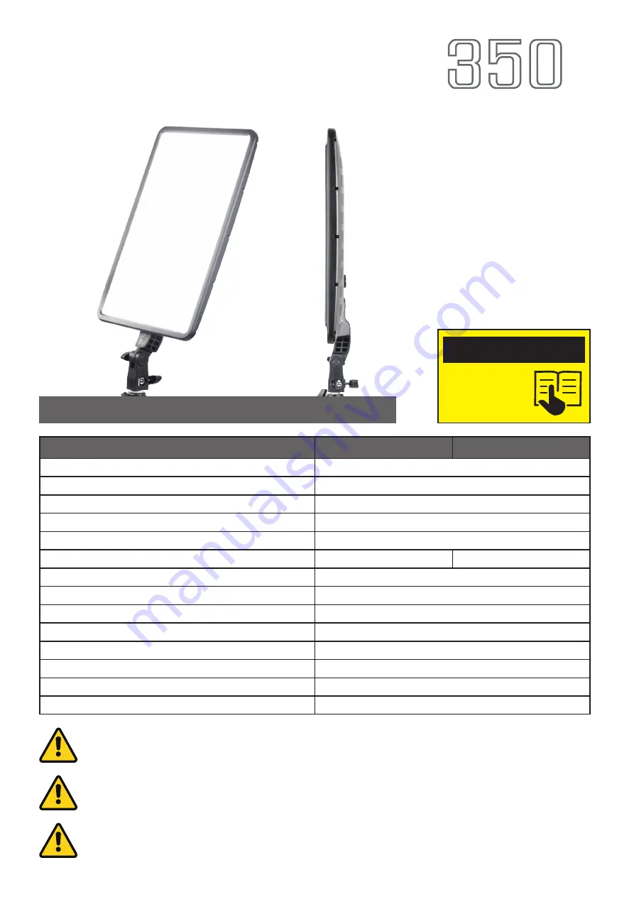 Pixapro GLOWPAD 350 Series Instruction Manual Download Page 1