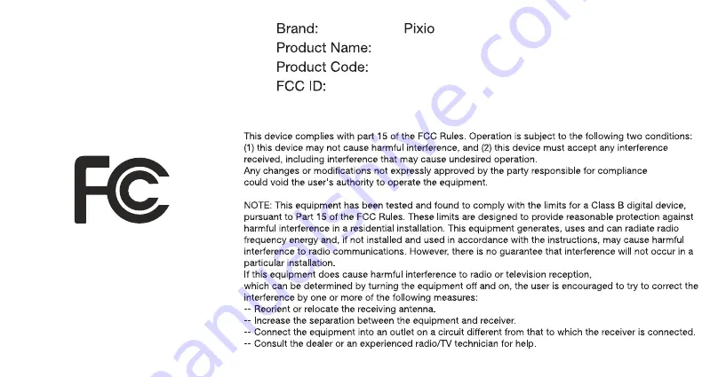 Pixio PX160 User Manual Download Page 2