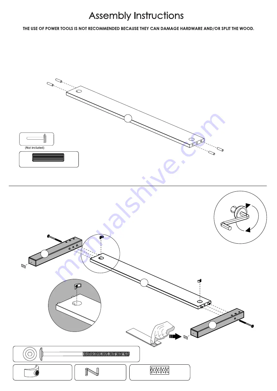 P'kolino Twin Bed with Storage Drawers PKFFBRTBSDCHY Assembly Instructions Manual Download Page 6