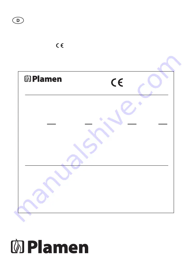 Plamen Tena N Installation And Operating Instructions Manual Download Page 10