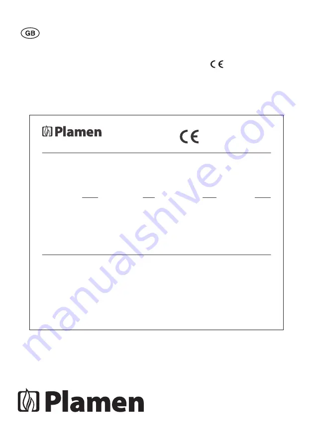 Plamen Tena N Installation And Operating Instructions Manual Download Page 18