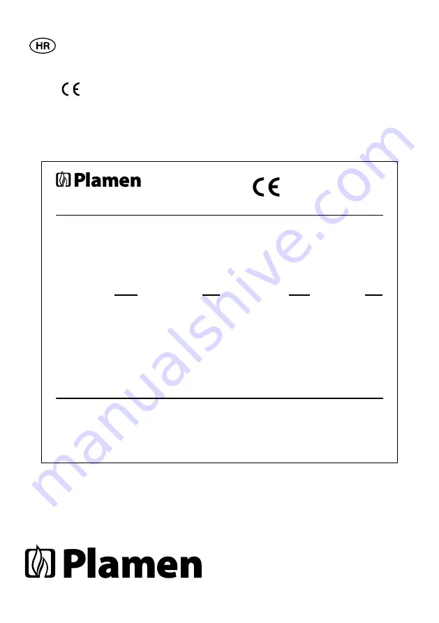 Plamen Tena Installation And Operating Instructions Manual Download Page 3