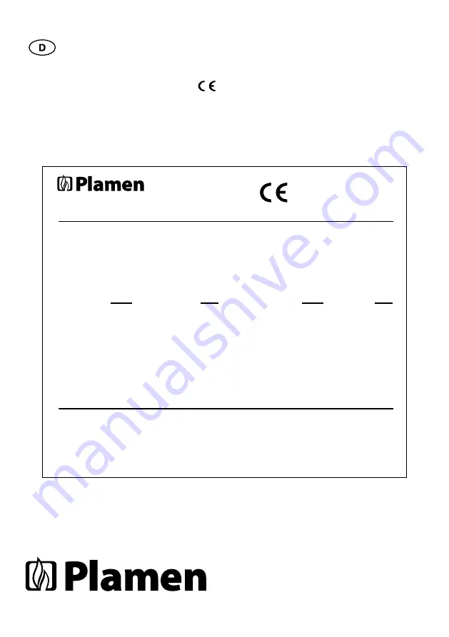 Plamen Tena Installation And Operating Instructions Manual Download Page 11