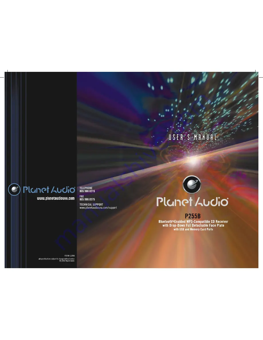 Planet Audio P255B Скачать руководство пользователя страница 1