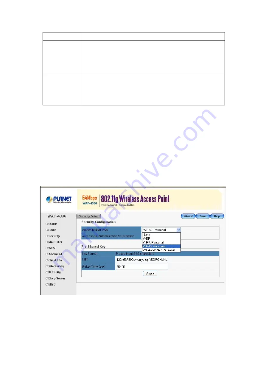 Planet Networking & Communication WAP-4036 User Manual Download Page 14