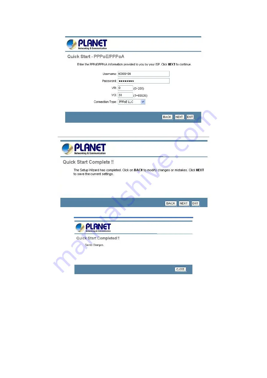 Planet 802.11g Wireless ADSL 2/2+ Router ADW-4401A/Bv2 User Manual Download Page 20