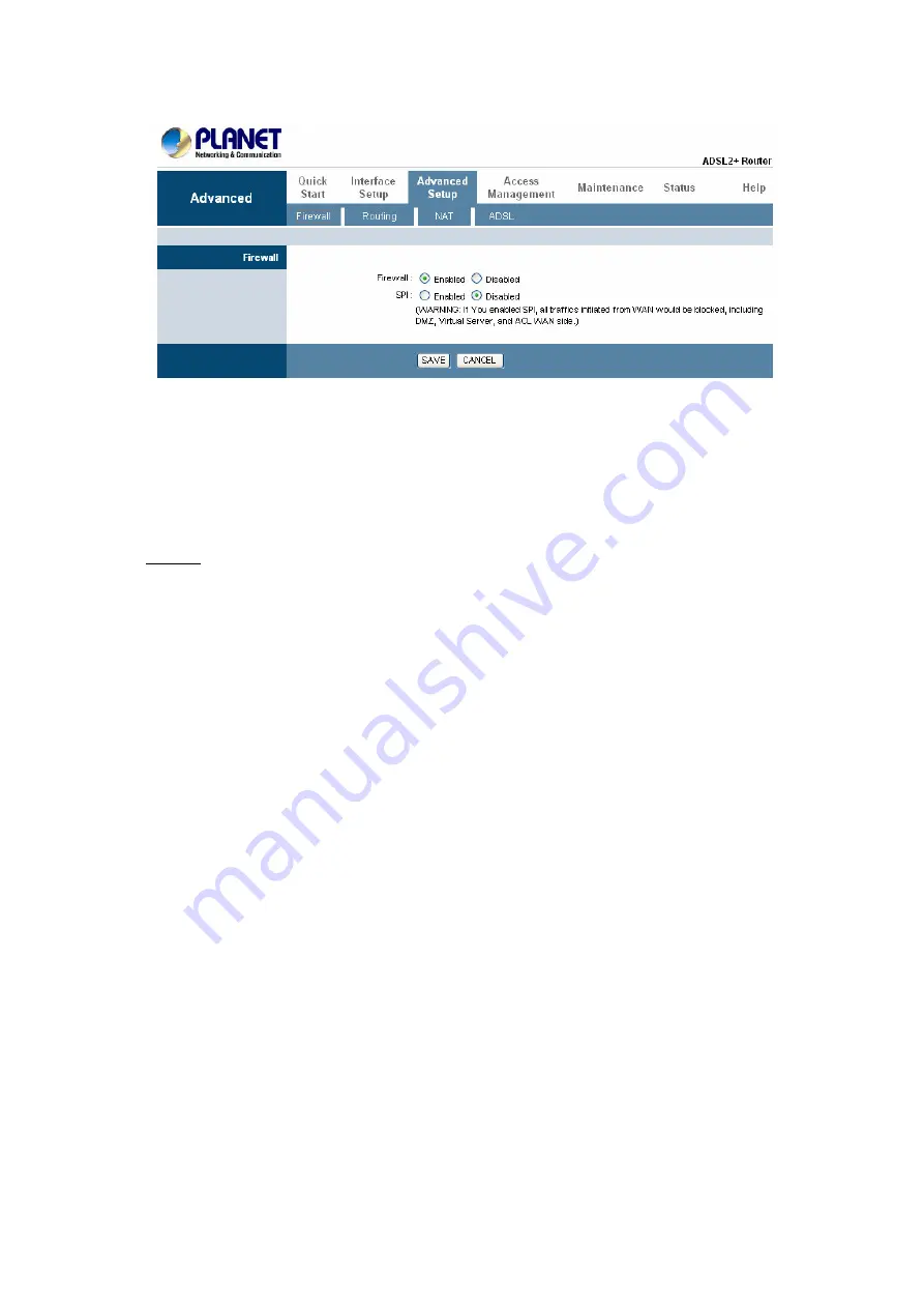 Planet 802.11g Wireless ADSL 2/2+ Router ADW-4401A/Bv2 User Manual Download Page 56