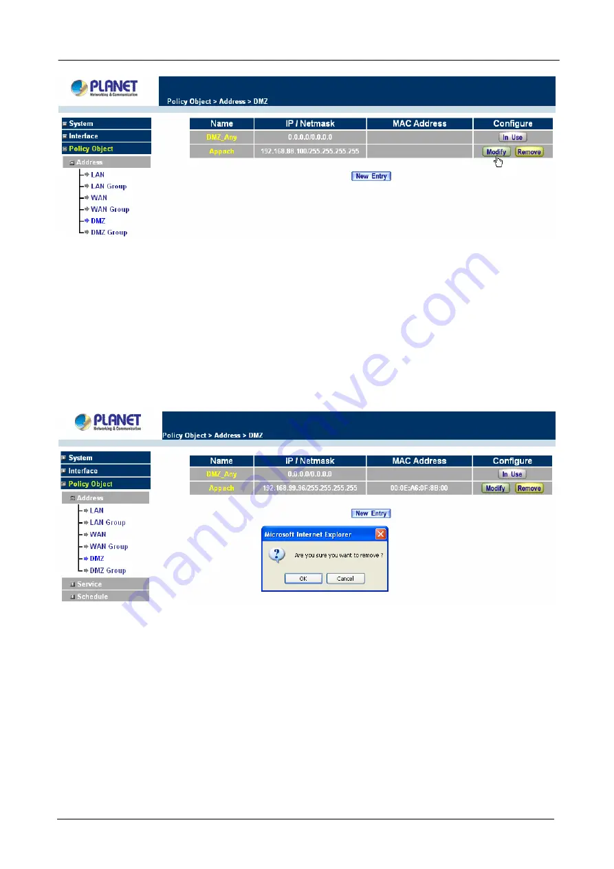 Planet Content Security Gateway CS-500 User Manual Download Page 60