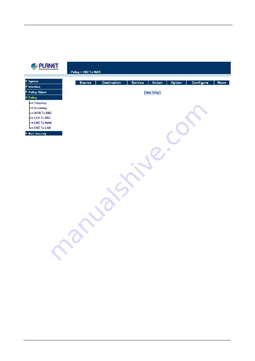 Planet Content Security Gateway CS-500 User Manual Download Page 168