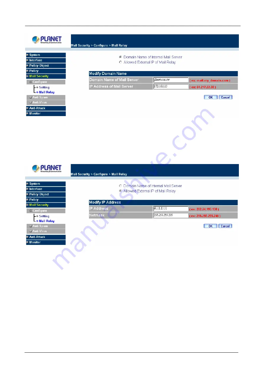 Planet Content Security Gateway CS-500 Скачать руководство пользователя страница 174