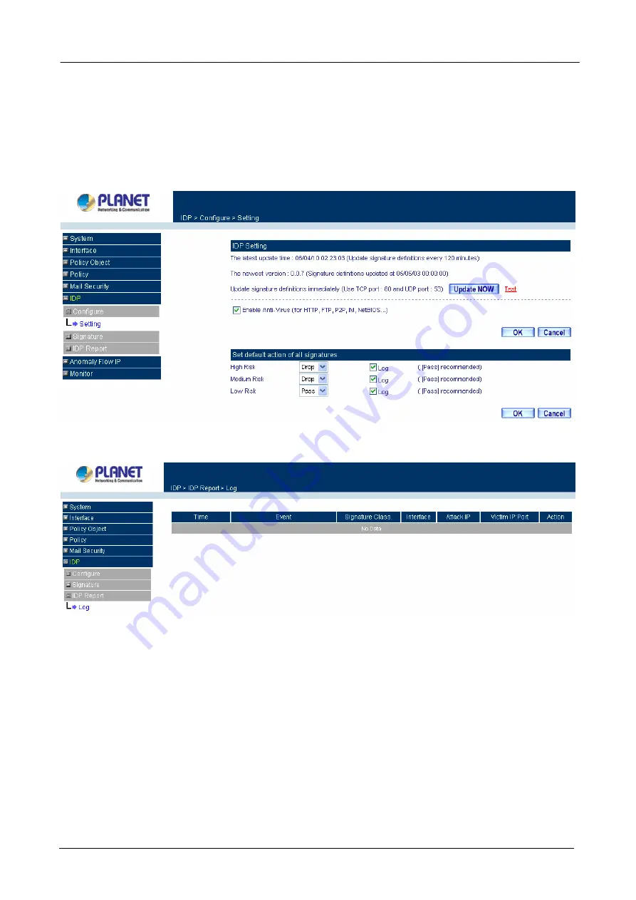 Planet Content Security Gateway CS-500 User Manual Download Page 193