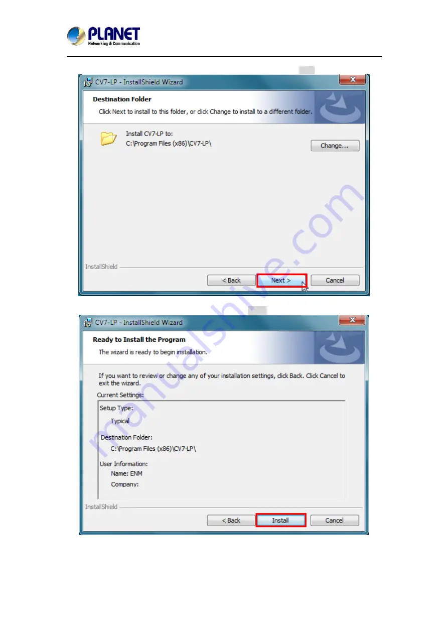 Planet CV7-LP User Manual Download Page 11