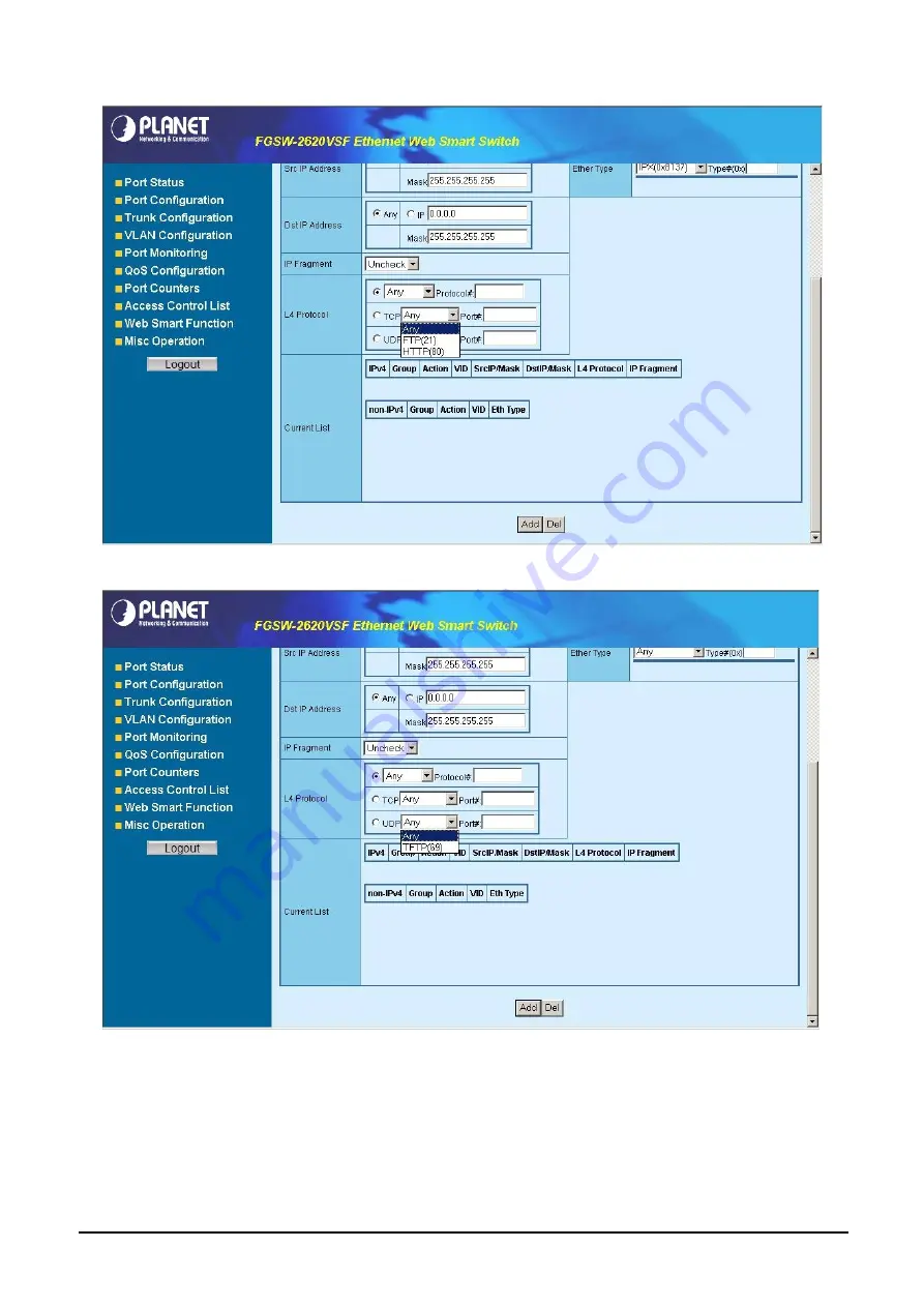 Planet FGSW-2402VS User Manual Download Page 47