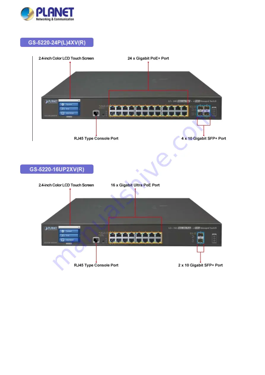 Planet GS-5220 Series Скачать руководство пользователя страница 18