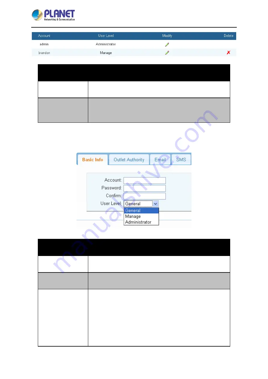 Planet IPM-4220 User Manual Download Page 58