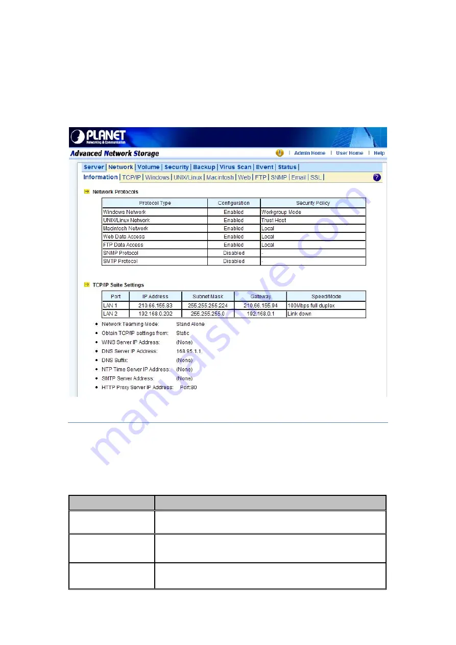 Planet NAS-7450 User Manual Download Page 26